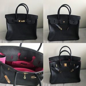 House Of Hello BK30 Lychee Grain Black Hand Bag